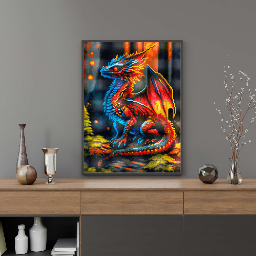 
                      
                        5D Diamond Painting Set 30x40 mit Rahmen – Drache im Wald
                      
                    