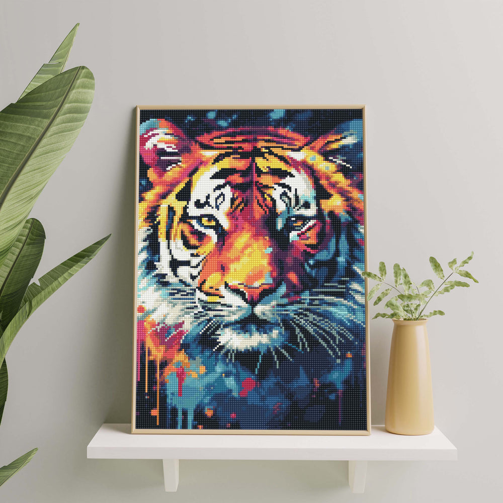 
                      
                        5D Diamond Painting Set 40x50 mit Rahmen – Tiger
                      
                    